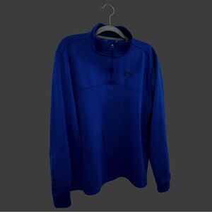 EUC - Under Armour Fleece Royal Blue 1/4 Zip